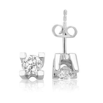 0.60 ct. Pırlanta Tektaş Küpe